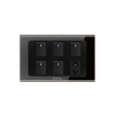 Clopal Black Series 5 switch + 1 socket Outlet
