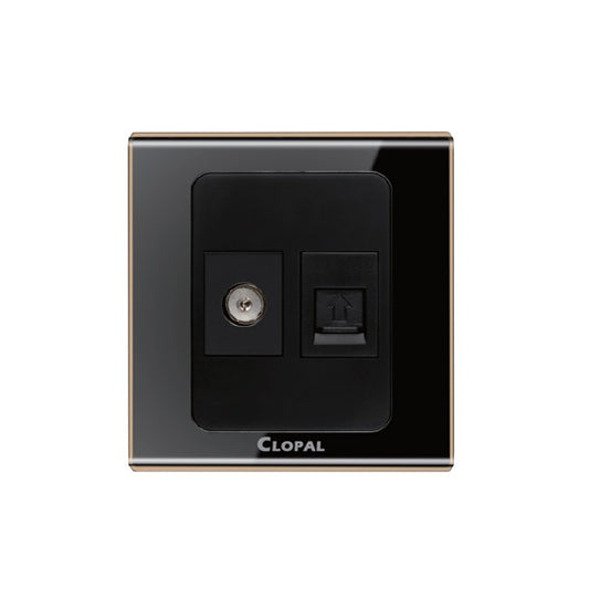 Clopal Black Series TV+Telephone Shuttered Outlet Price in Pakistan
