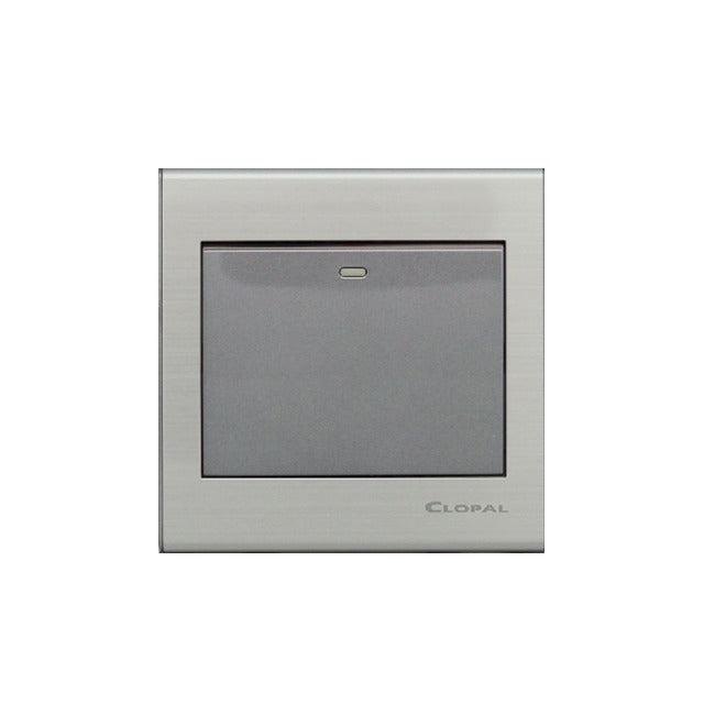 Clopal Elegant Grey 1 Gang 2 Way Switch Outlet Price in Pakistan