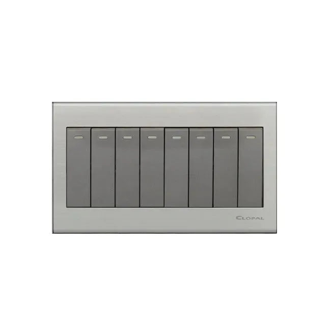 Clopal Elegant Grey Series 1-8 Gang Switch Outlet Secondary image