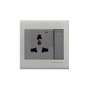 Clopal Elegant Grey Series Light Plug Switch + Socket With LED