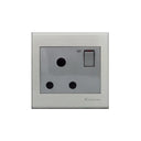 Clopal Elegant Grey Series Power Plug Socket With LED
