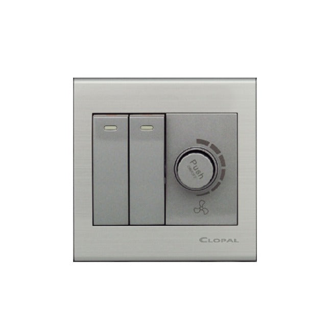 Clopal Elegant Grey Series 2 switch + 1 socket Outlet Price in Pakistan 