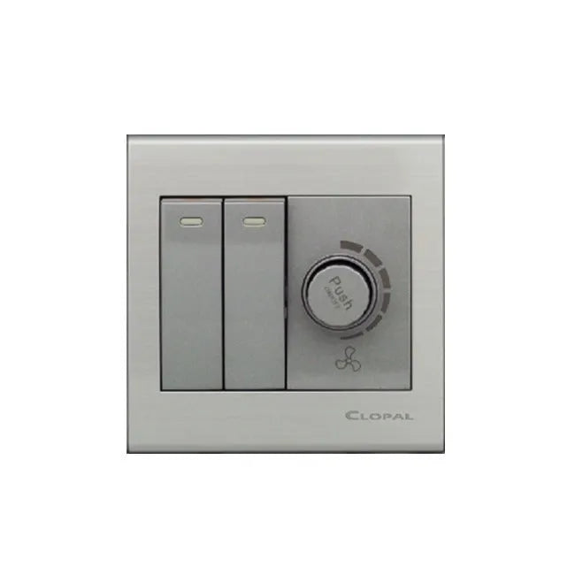 Clopal Elegant Grey Series 2 Gang Switch Price in Pakistan Main image