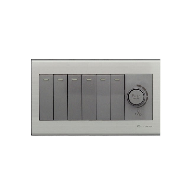 Clopal Elegant 6 switch + 1 Dimmer Outlet Price in Pakistan 
