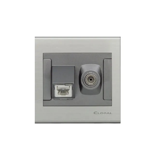 Clopal Elegant Grey Series 8 Gang Switch Price in Pakistan Main image
