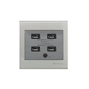 Clopal Elegant Grey Series USB 4 Socket 4.2A