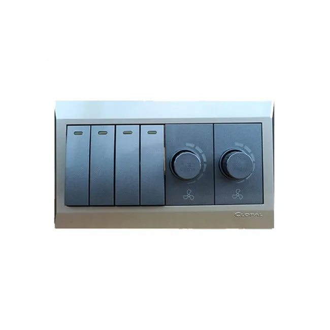 Clopal Golden Metallic Series  1 switch + 1 socket Outlet Price in Pakistan Main image