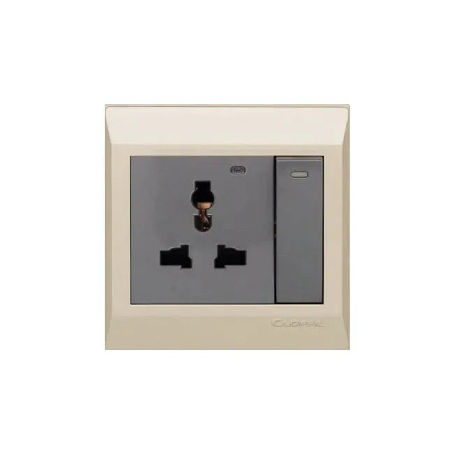 Clopal Golden Metallic Series TV + Telephone Outlet Price in Pakistan Main image