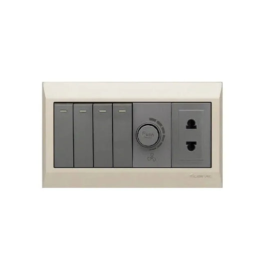 Clopal Golden Metallic Series 1 8 Gang Switch Price in Pakistan 