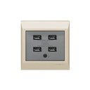 Clopal Golden Metallic Series USB 4 Socket 4.2A
