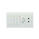 Clopal Ideas White Series 4 + 1 Dimmer + 1 Socket