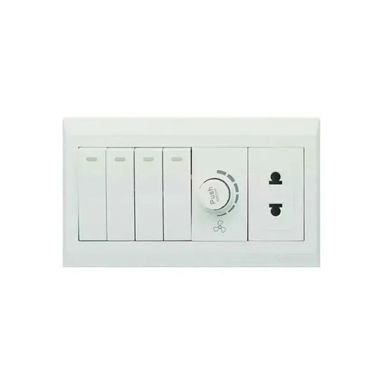 Clopal Ideas White Series 1 8 Gang Switch Price in Pakistan 