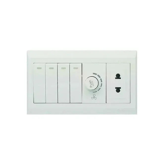 Clopal Ideas White Series 1 8 Gang Switch Price in Pakistan  Main image