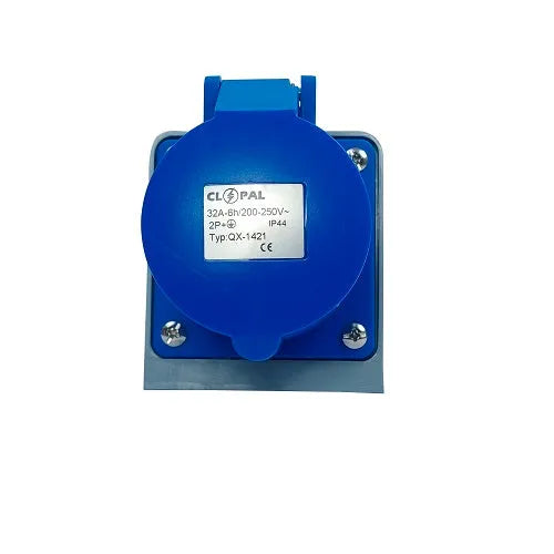 Clopal Industrial Socket Surface Mounted 220-240 V – 32A 3-Pin – Blue Secondary image