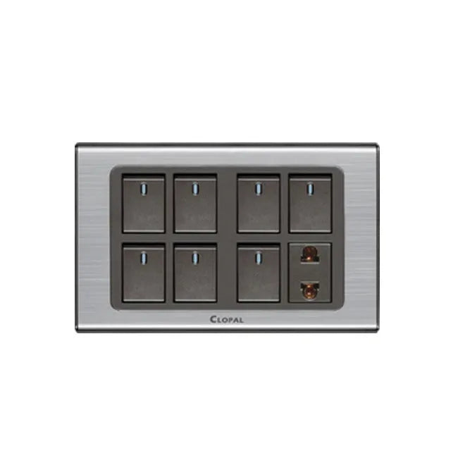 Clopal Black Series TV+Telephone Shuttered Outlet Price in Pakistan Main image