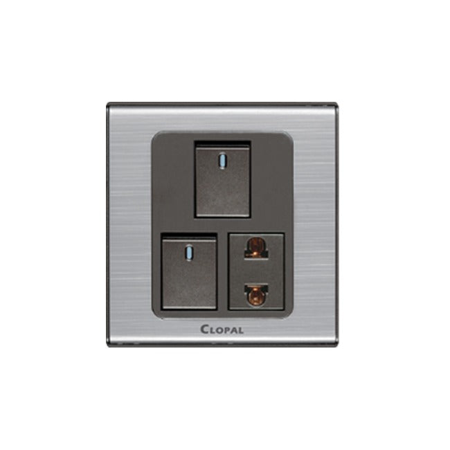 Clopal Inspire Series 2 switch + 1 socket Outlet Price in Pakistan