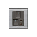 Clopal Inspire Series 2 switch + 1 socket Outlet