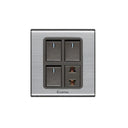 Clopal Inspire Series 3 switch + 1 socket Outlet