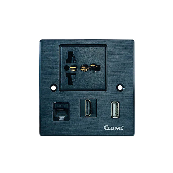 Clopal Multifunctional Media Wall Socket Outlet