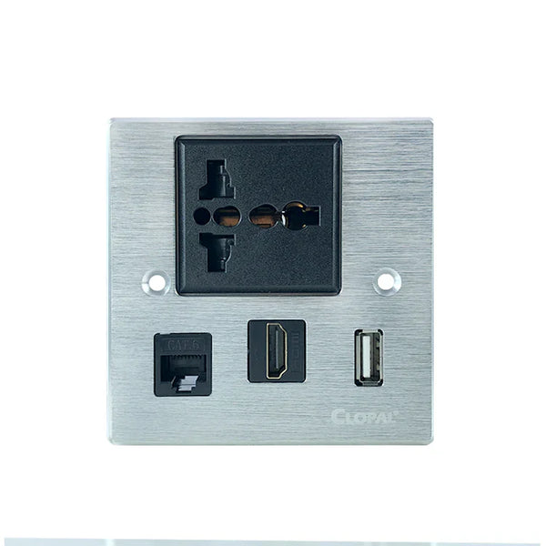 Clopal Multifunctional Media Wall Socket Outlet