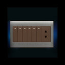 Clopal Night Rider Series 6 switch+1 socket Outlet