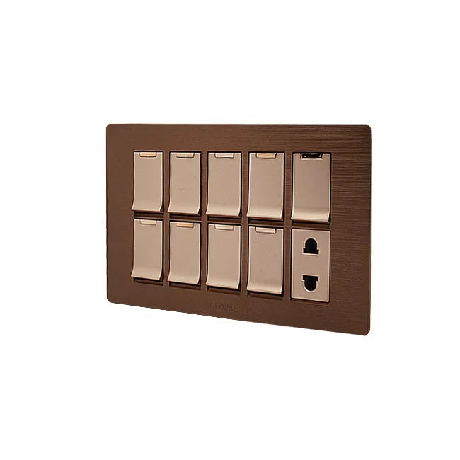 Clopal Pro7 Series 9 switch + 1 socket Outlet Secondary image