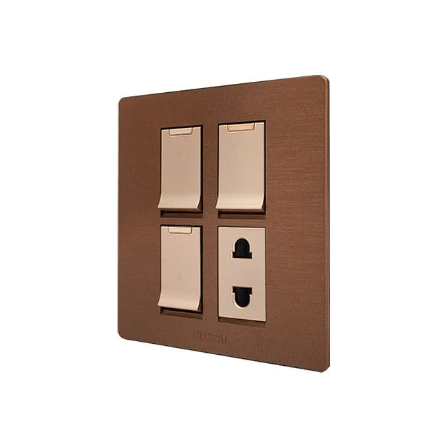 Clopal Pro7 Series 3 switch + 1 socket Outlet Secondary image