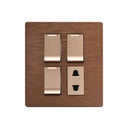 Clopal Pro7 Series 3 switch + 1 socket Outlet