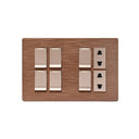 Clopal Pro7 Series 6 switch + 2 socket Outlet