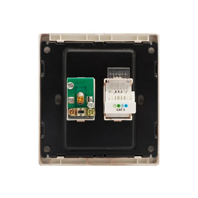 Clopal Pro7 Series TV+Telephone Shuttered Outlet Secondary image