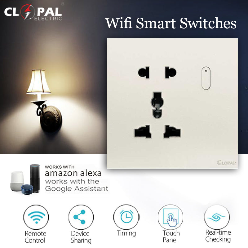 Clopal Smart Universal WIFI Socket Pearl Price in Pakistan