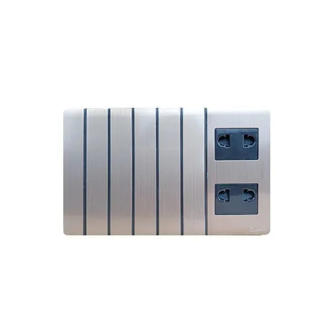 Clopal Golden Metallic American Socket + 2 Socket Price in Pakistan