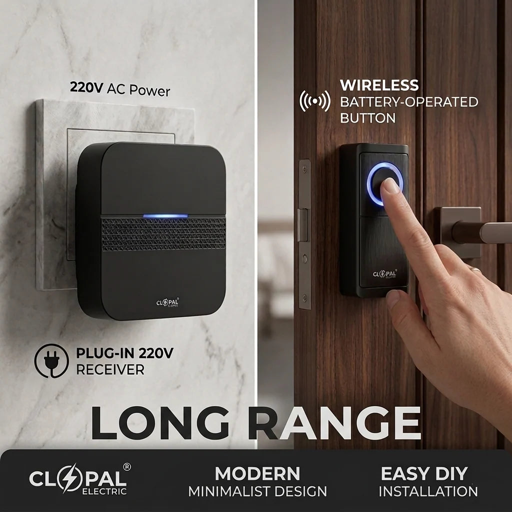 Clopal Wireless Door Bell 30 Tunes 220V Long Range