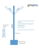 Pole in G.I Material