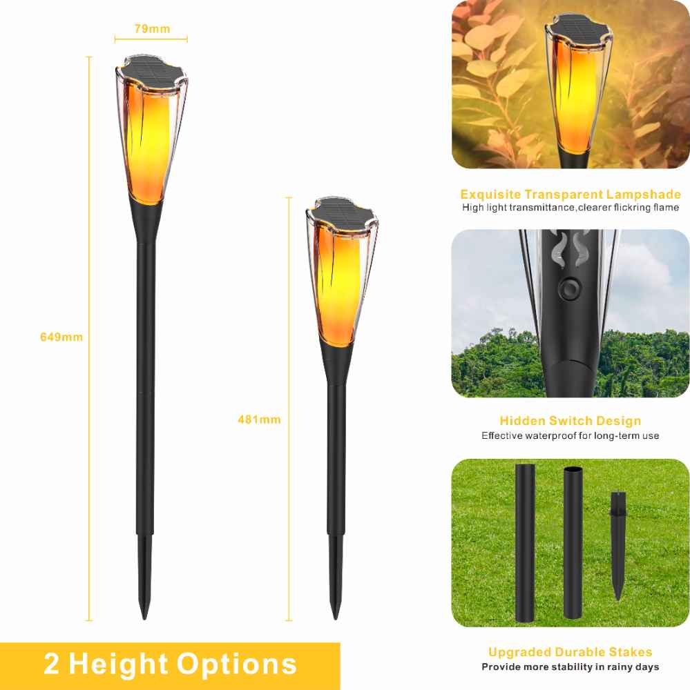 Coarts Lighting Solar Flame Bollard Light