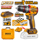 INGCO CIDLI20668 Compact Brushless Cordless Impact Drill