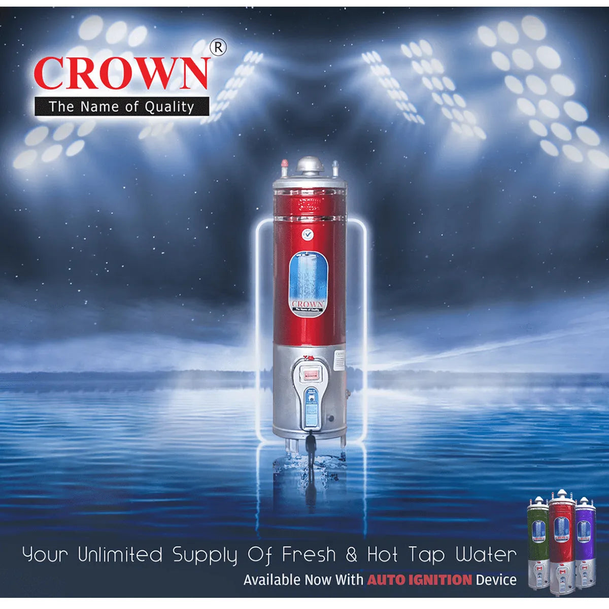 Crown Gas Geyser Price in Pakistan Main image