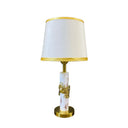 Crown Style White Marble Table Lamp