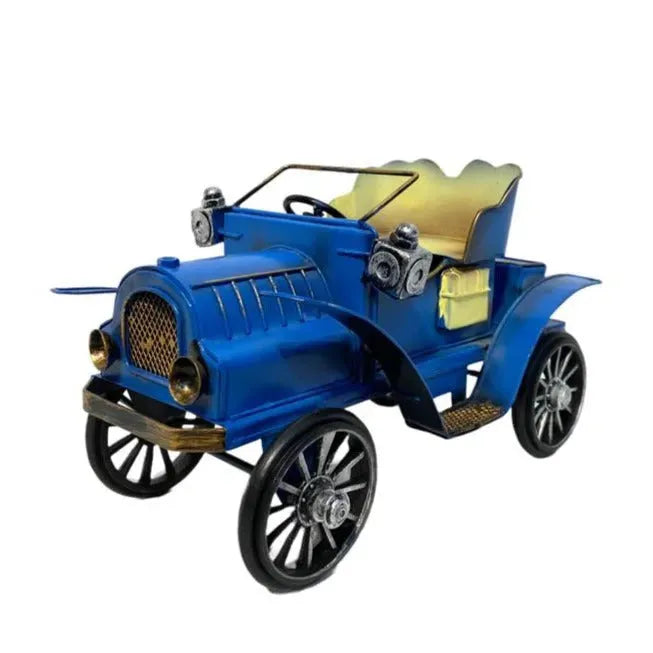 Decorative Antique British Car Blue Secondary image