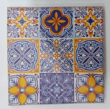 Decorative Printed Wooden Tea Coaster – Traditional Tile Pattern Coaster Price In Pakistan