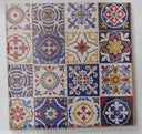 Decorative Printed Wooden Tea Coaster – Traditional Tile Pattern Coaster