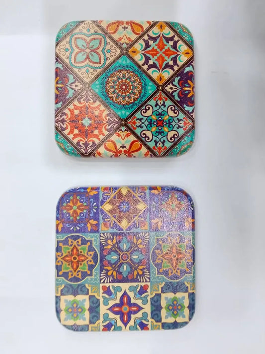 Decorative Wooden Tray – Multicolor Moroccan Tile Pattern Design Price In Pakistan