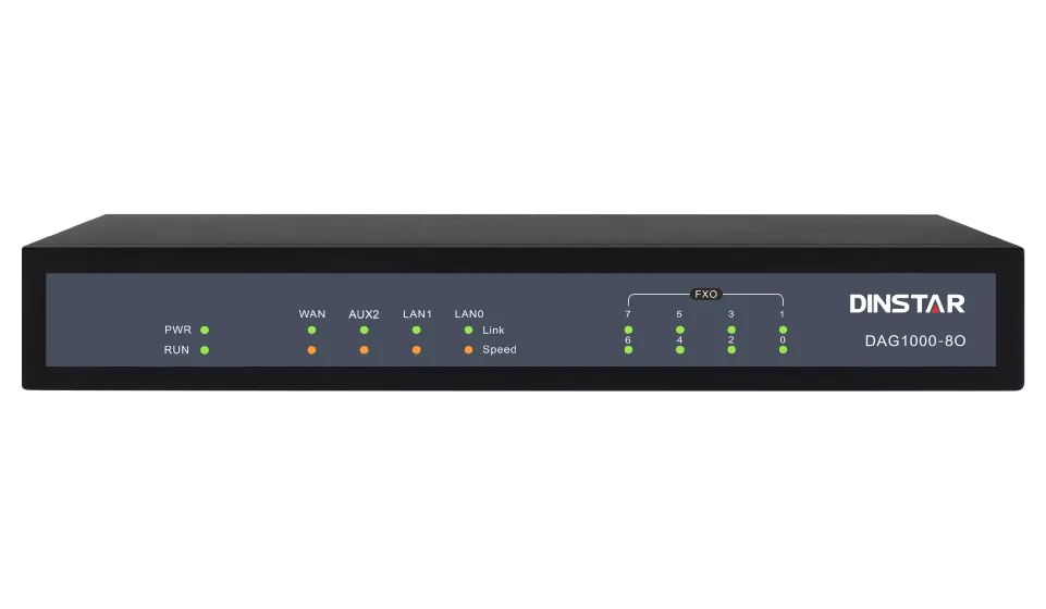 Dinstar DAG1000-8O 8-FXO Analog VoIP Gateway Secondary image