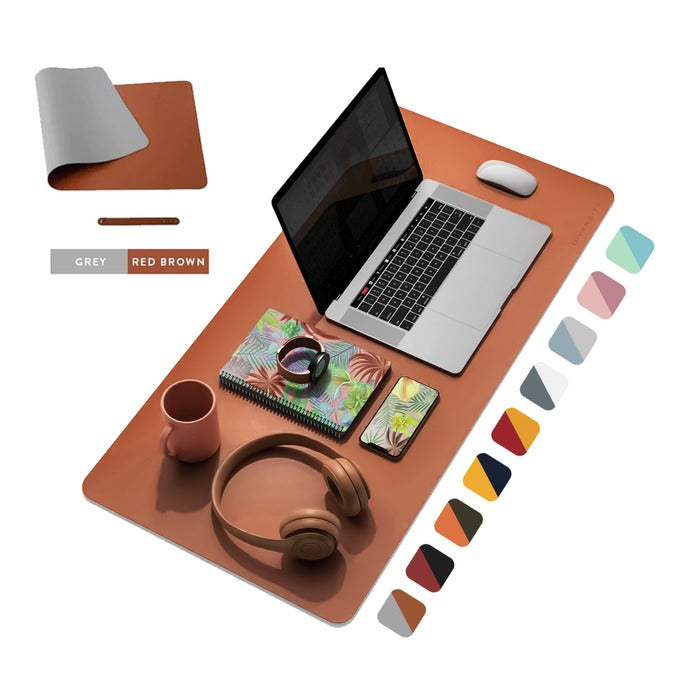 Double Sided Leather Desk Mat Grey & red brown Price in Pakistan