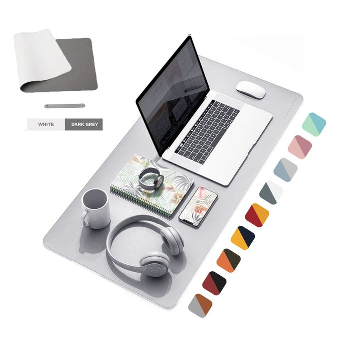 Double Sided Leather Desk Mat White & Dark Grey Price in Pakistan