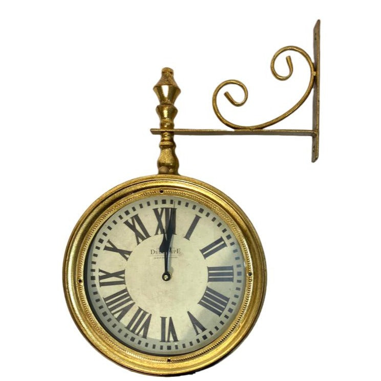 Double Sided Gold Wall Clock Price in Pakistan