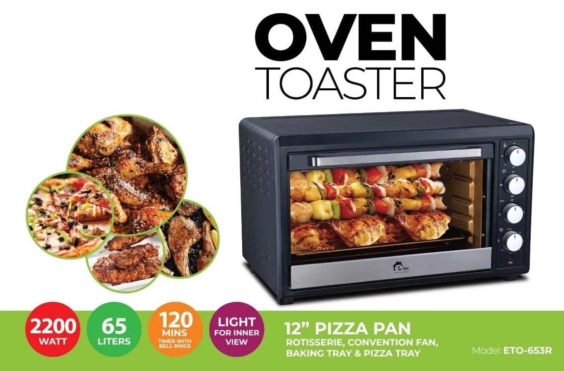 E-lite ETO-653R Oven Toaster 65 Ltr Black Secondary image