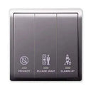 Pieno 3 Gang Switch with Neon with PCU Privacy & Please Wait Indicator