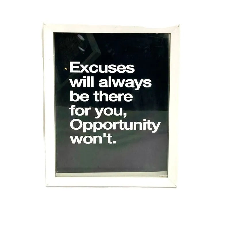 Embrace Opportunity Reject Excuses Wall Frame Price in Pakistan Main image
